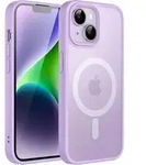 Handyh&uuml;lle iPhone 14 6 1 Zoll MagSafe magnetisch sto&szlig;fest Helles Lila