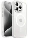 Handyh&uuml;lle iPhone 15 Pro MagSafe Magnetisch D&uuml;nn Sto&szlig;fest Wei&szlig;