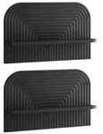 vidaXL Wandregal 2 stk. Schwarz 60 x 13.5 x 37.5 cm Holzwerkstoff