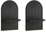 vidaXL Wandregal 2 stk. Schwarz 23 x 13,5 x 37,5 cm Holzwerkstoff