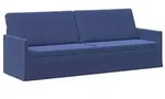 vidaXL 3-Sitzer Sofa Polizeiblau 220 x 81 x 82 cm Samt (V)