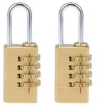 Zahlenschloss Messing 4-stellig 3mm Sch&auml;kel 2 St&uuml;ck