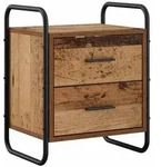 vidaXL H&auml;ngender Nachttisch Altholz 40 x 30 x 50 cm Holzwerkstoff