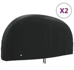 vidaXL Fahrrad-Abdeckungen 2 Stk. 200x70x110 cm 190T Oxford-Gewebe