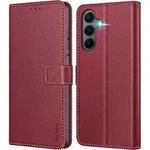 Handyh&uuml;lle A16 4G 5G Magnetverschluss Samsung Galaxy A16 Weinrot in Lederoptik