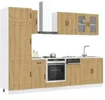 vidaXL 8-tlg. K&uuml;chenschrank-Set Kalmar Artisan-Eiche Holzwerkstoff