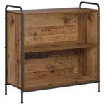 vidaXL B&uuml;cherregal 80 x 33 x 80 cm Holzwerkstoff Altholz