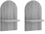 vidaXL Wandregal 2 stk. Sonoma-Grau 23 x 13,5 x 37,5 cm Holzwerkstoff