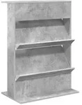 vidaXL Magazinregal mit Regal Beton Grau 70 x 41 x 96 cm Holzwerkstoff