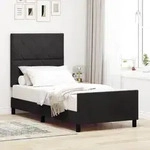 vidaXL Bettgestell Schwarz 90x200 cm Samt