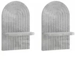 vidaXL Wandregal 2 stk. Betongrau 23 x 13,5 x 37,5 cm Holzwerkstoff
