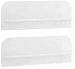 vidaXL Wandregal 2 stk. Hochglanz Wei&szlig; 102 x 13,5 x 37,5 cm