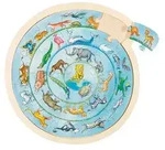 Einlegepuzzle Tierkreis &Oslash;= 30,7 cm, Holz, 27 Teile, per St&uuml;ck