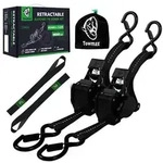Automatik Spanngurt Set 2 St&uuml;ck 3,6m x 25mm mit S-Haken schwarz