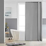 Duschvorhang Polyester Grau 80x180 H180 x B80 cm (1er Pack) Grau