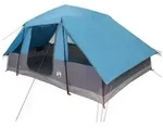 vidaXL Familienzelt mit Regenschutz wasserdicht 6 Personen Blau