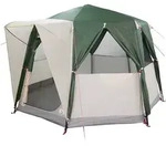 vidaXL Cabin Zelt 3-Personen 3 Personen Gr&uuml;n und Wei&szlig;