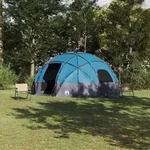 vidaXL Kuppelzelt mit Dach mit Speicher Blau 475 x 475 x 235 cm Taft