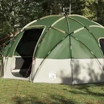 vidaXL Kuppelzelt mit Dach mit Speicher Gr&uuml;n 475 x 475 x 235 cm Taft