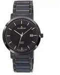 Dugena Herrenuhr 4461006 Ceramic Solar, Quarzwerk, Schwarz, Keramik-Edelstahl