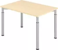 Schreibtisch Sero-H H680-820xB1200xT800mm Ahorndekor 4-Fu&szlig;-Gestell HAMMERBACHER