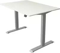 Sitz-/Stehtisch Move 1 elektr. h&ouml;henverstellbar BxTxH 120x80cm -123cm wei&szlig;/silber