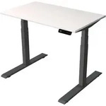 Steh-/Sitztisch SmartOffice elektrisch Fu&szlig; anthrazit 100x60x63-127cm wei&szlig;