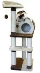 KERBL Planetx Kratzbaum f&uuml;r Katzen - 50x40x127cm - Braun und Beige