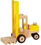 Goki 55938 - Gabelstapler Spielzeug 36 x 17,5 x 39 cm, Holz, 1 Palette, per St&uuml;ck