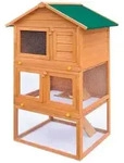 Kaninchenstall Kleintierhaus Hasenstall 3 Ebenen Holz