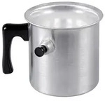 Kr&uuml;ger 295 Wasserbadkocher Alu 1,0 Ltr, silber/schwarz