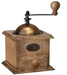Peugeot Antiquair Kaffeem&uuml;hle zum Kaffee Mahlen, Buchenholz-Edelstahl, 21 cm, 31152