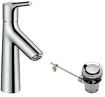 hansgrohe Einhebel-Waschtischmischer 100 Talis S mit Zugstangen-Ablaufgarnitur,