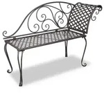 vidaXL Garten-Chaiselongue 128 cm Stahl Antik Braun