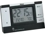 Mebus 51059, Digitaler Wecker, Schwarz, Silber, 12/24 h, LCD, 2 Zeilen, Akku