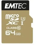 Emtec mSD 64GB UHS-I U3 V30 A1 SpeedIN Pro + Adapter Multimedia-Technik Micro SD