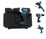 Makita DHP 458 ZE Akku Schlagbohrschrauber 18V 91Nm + Einlage f&uuml;r Makpac