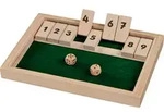 goki WG175 Shut the box W&uuml;rfelspiel, 25,5 x 17,5 x 2,3 cm , Holz, 2 W&uuml;rfel, natur