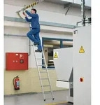 Anlegeleiter 14 Stufen Alu.elox.Arbeits-H.b.ca.4900mm Stufen m.Kunststoffeinlage