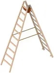 Layher 1053 Holzstehleiter nach &Ouml;-Norm Z1501 2x10 Sprossen