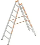 Layher Topic 1039 Sprossenstehleiter 2x7 Sprossen