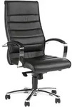 Chefsessel Leder/Kunstleder schwarz m.Knie-Wipptechnik 440-520mm