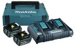 makita Power-Source Kit BL1850B+DC18RD 18 V 2 x 5 Ah