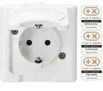 KOPP APWG Blue Electric 1033.0200.7 Schuko 1fach arktis-weiss Install.Baumaterial