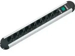 Bachmann 330.072 Steckdosenleiste mit Schalter Aluminium, Schwarz Schutzkontakt 1St.