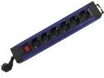 REV 0014612213 Steckdosenleiste mit Schalter 6fach Blau, Schwarz Schutzkontakt 1 St.