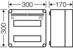 Hensel 2000604 Mi 1224 Kleinverteiler Aufputz Anzahl Teilungen = 24 Anzahl Reihen = 2