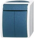 Busch-Jaeger 2601/5 W-53 Feuchtraum-Schalterprogramm Serienschalter Ocean Aufputz