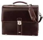 Aktentasche Monaco 38x31x16cm Leder dunkelbraun