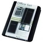 Ringbuchmappe Office-Set A4 Kunstleder schwarz